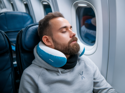 Wie teste ich das reise-kopfkissen von fabricante x auf einem achtstundigen flug, bevor ich es einkaufe?